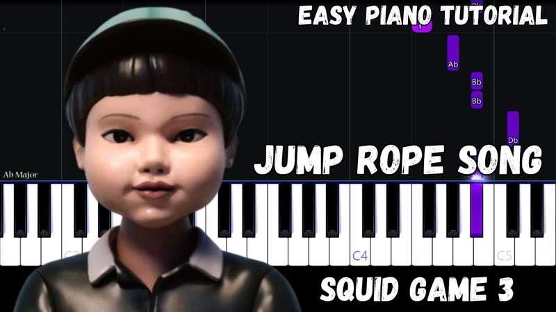 Easy MIDI - Squid Game 3 - Jump Rope Song (Atlantic Notes Arrangement + Tempo + Colors + Key)