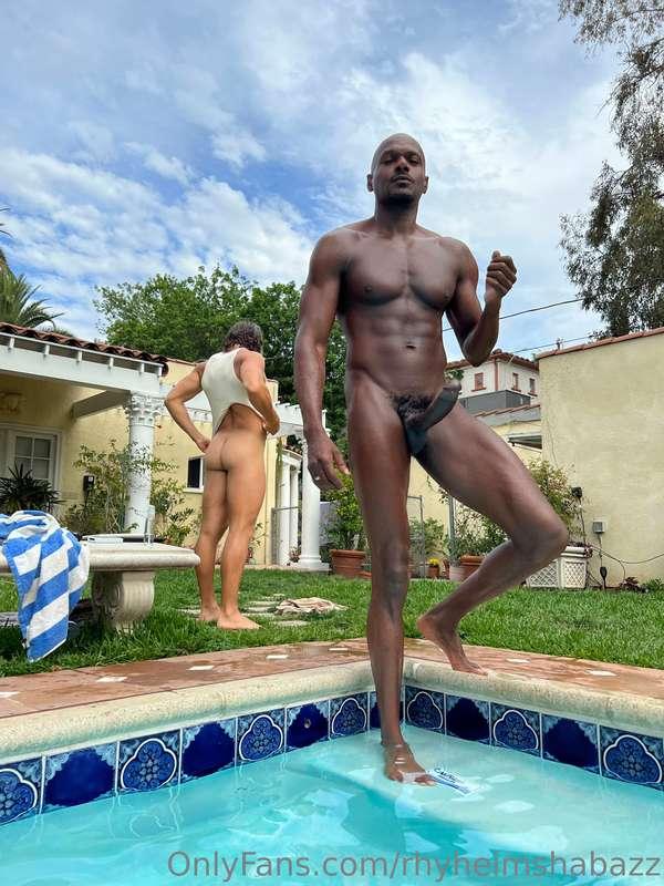 Pool day with @bbyshamu