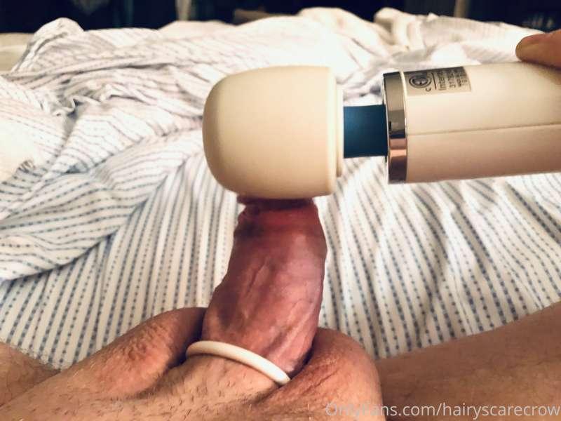 cock ring & a magic wand! Want to see the video of me cummin..