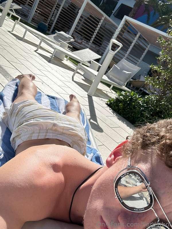 All caked up at the pool for ya