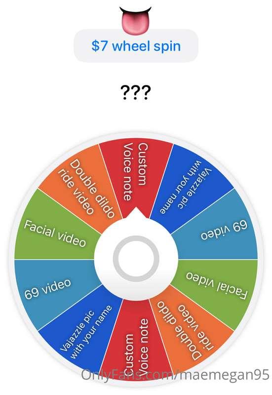 My favourite game of spin the wheel. 💦🤩 
Tip $7 below or in ..