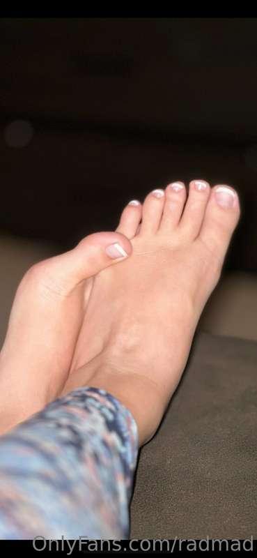 I love a fresh French tip pedicure.