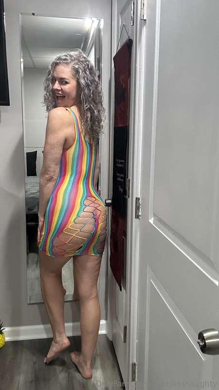 Rainbow 🌈 Fishnet dress, hope you like itThis post and all m..
