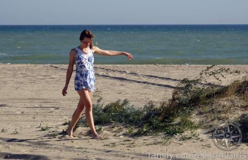 Blue Dress &amp; Sand 4