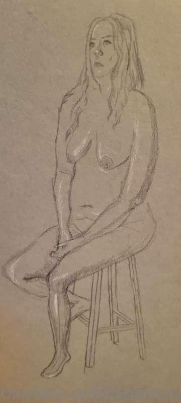 I let someone draw me nude today and this was the end result..