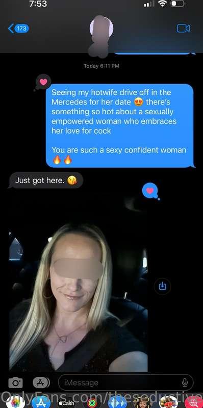 Hubby here with a live update: she’s out right now meeting a..