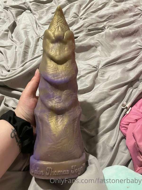 check your messages to watch me attempt to take this dildo f..