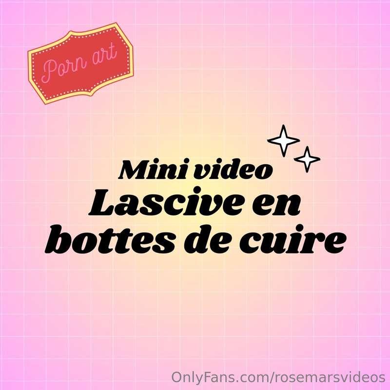 ✨Mini vidéo, mini prix✨ Porn art 💖Avec des bottes pour seule..