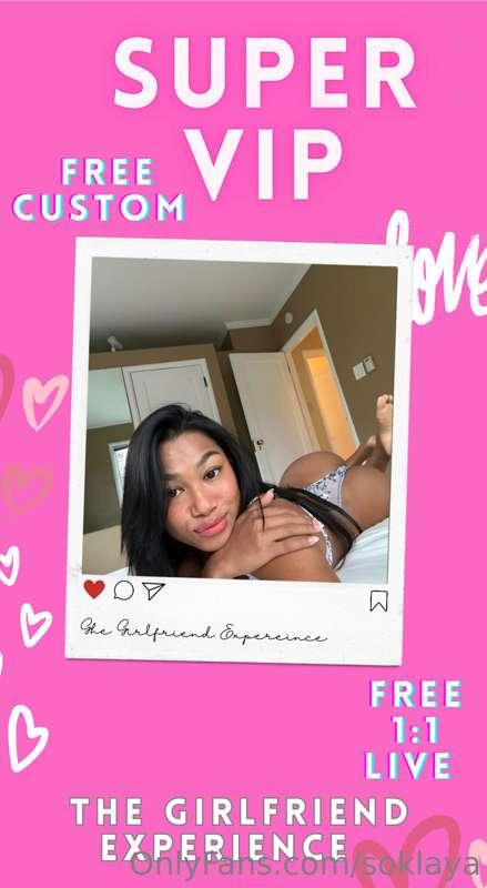 FREE Custom + FREE 1:1 LIVE when you join Super VIP 😋