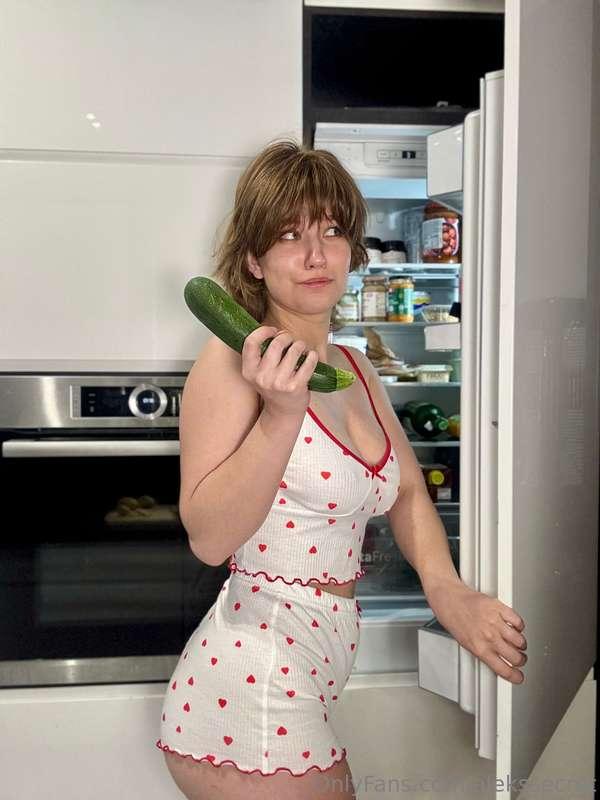 i just opened the fridge and… is it me, or did this cucumber..