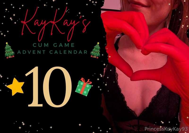 It's already day 10 of KayKay's CUM game advent calendar! 😍 ..