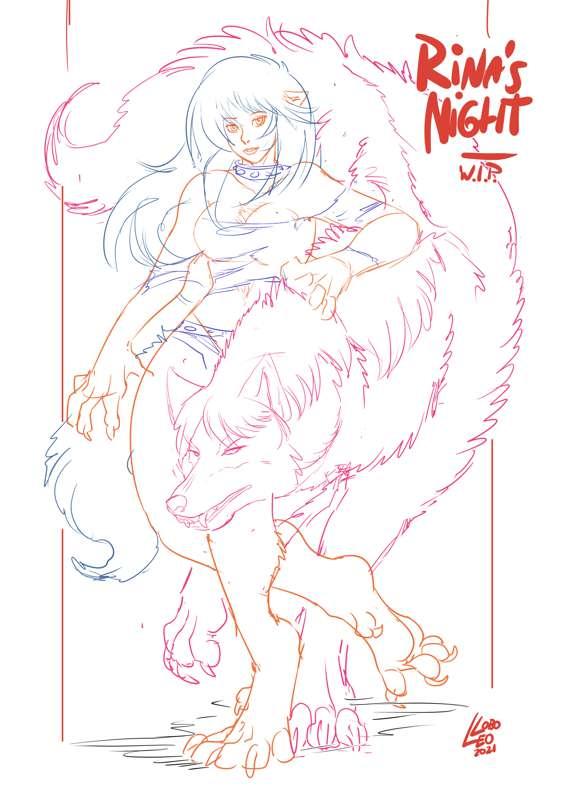 "Rina's Night" Promo Cover - Sketch