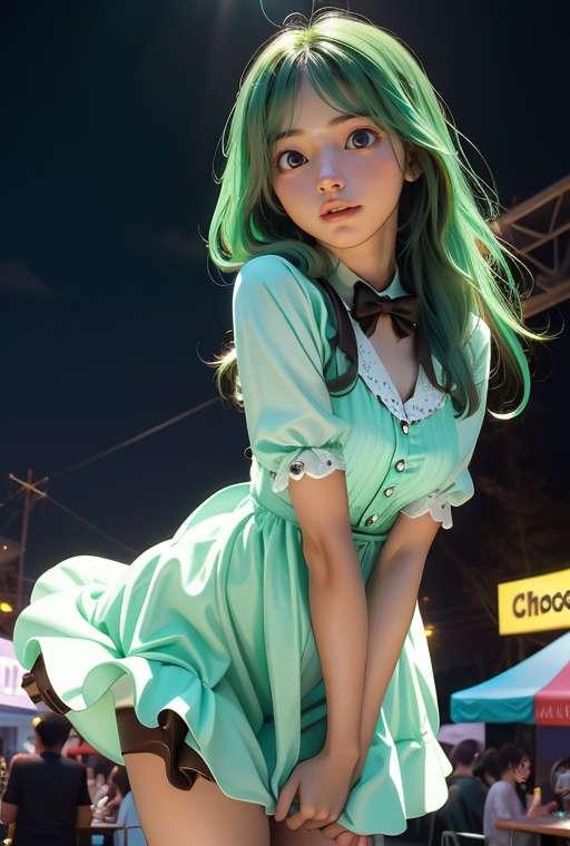green hair