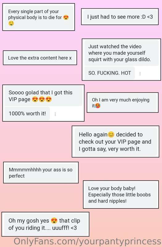 Some feedback from my VIP page 😻