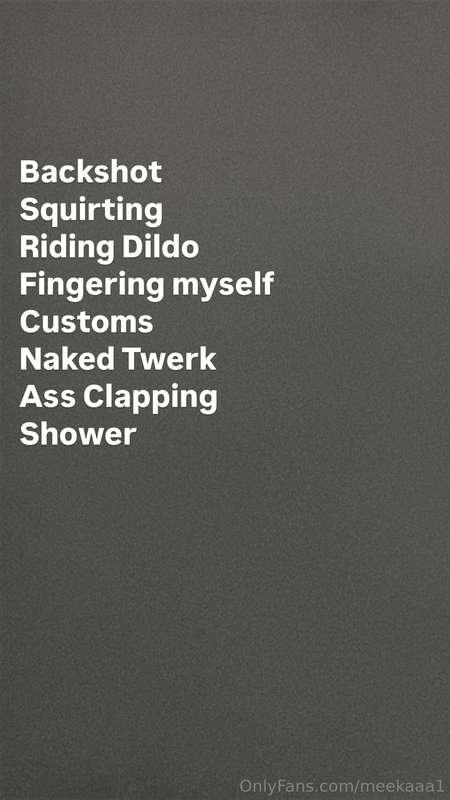 MENU PLEASE DM ME THE THINGS YOU WOULD LIKE TO SEE FROM ME P..