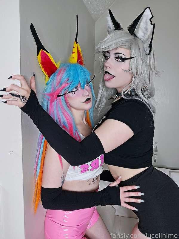 You asked and we will deliver 🫣
Loona X Queen Bee 🐺🐝
coming soon with my bestie @Elizahime *she's still new to content but we got lots of cute lewd/nude pics for you all &gt;:3* 

#cosplay #cute #helluvabossloona #helluvaboss #gg #girlongirl #dommy #alt #fetish 