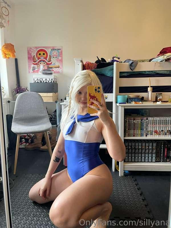 White bunny pictures; see through bodysuit ✔️ some ass, some..