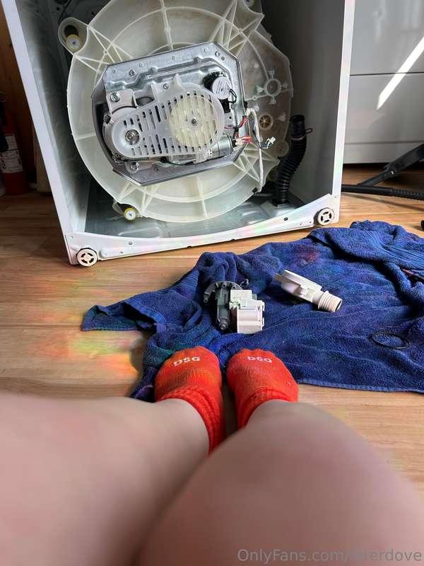 A great day for a drain pump replacement 🥵. Who needs to spe..