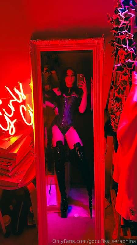 These boots command you to kneel before me and serve me. And..