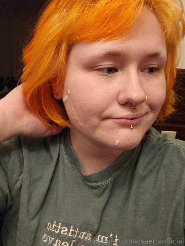 I got a bit on my face...