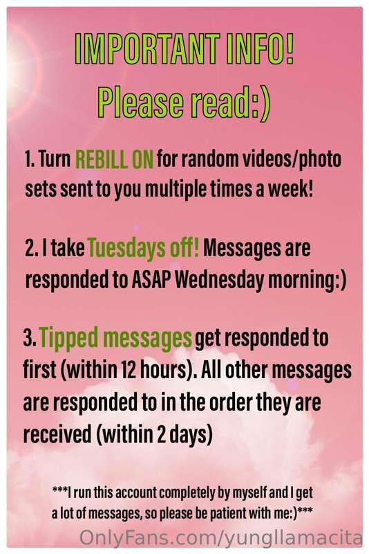 All new subs please read this! Thanks:)