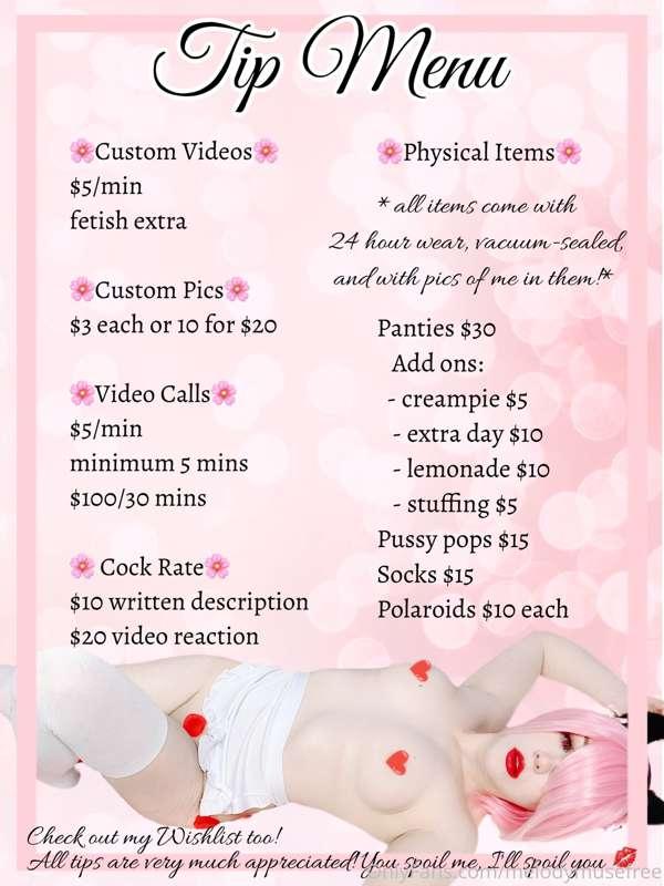 Tip Menu

My Amazon Wishlist is linked on my profile- check ..