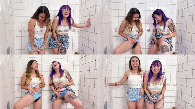 how kute is this thumbnail that @bellatrixsweets made for our shower pee video in matching outfits?!

#pee #piss #pipi #girlspeeing #girlgirl #collab #hairypee #hairygirl #girlswithglasses #girlpee #hairybush #showerpee #peestandingup