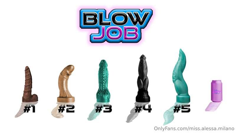 Which dildo should I take for blowjob? please select and you..