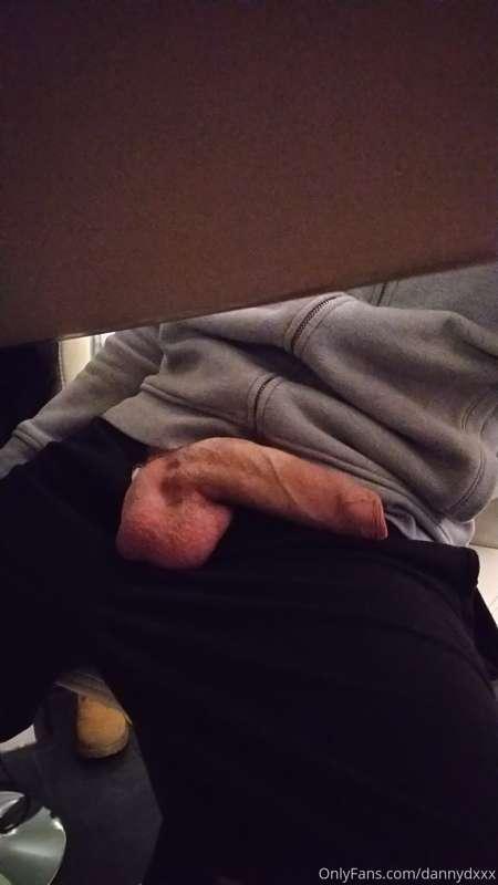 Cock Out During a Business Meeting! Under Table Flashing 🤣🍆💦