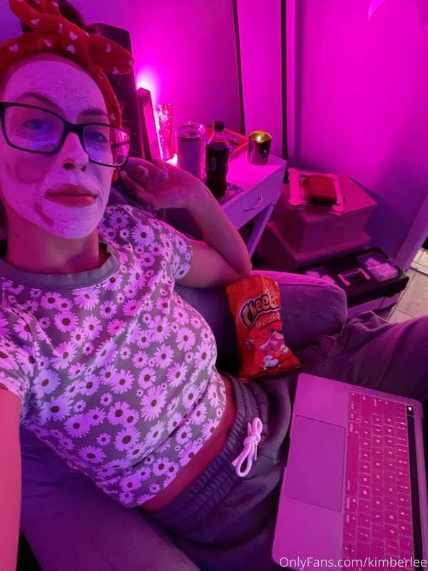 Cheetos and clay face masks definitely help when I’m feeling..
