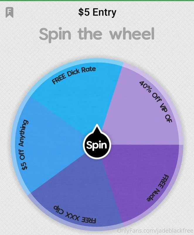 If anyone would like to spin the wheel please DM me with a t..