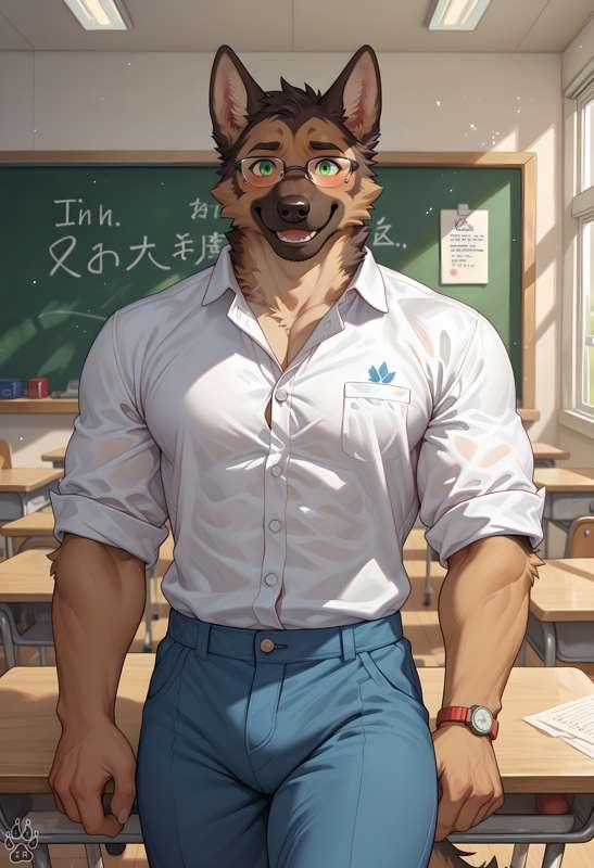 This teacher seems shy in public, but has a hidden personality...