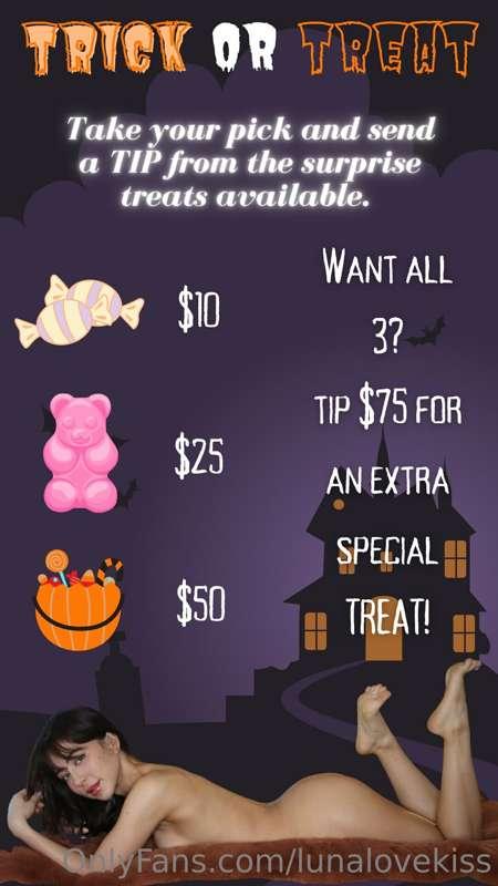 It’s TREAT TIME 🎃👻!! I have these sexy treats with so much v..