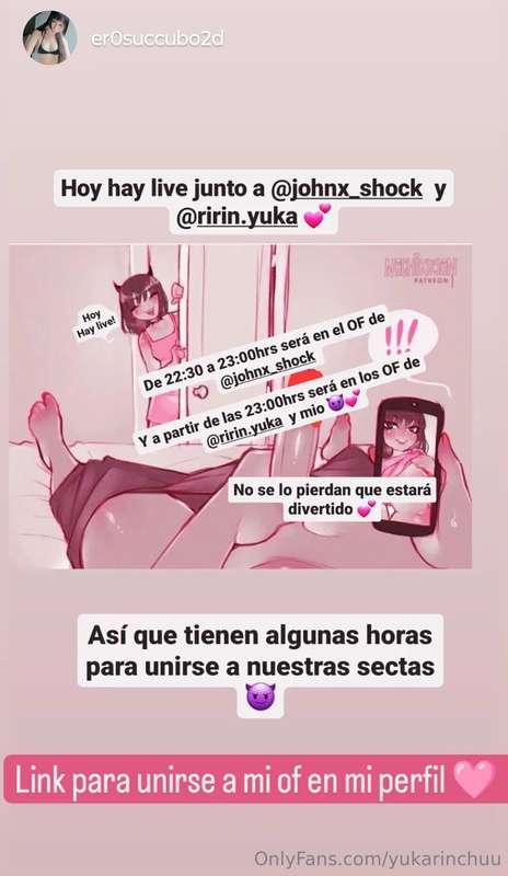 Onlyfans.com/yukarinpyon 🩷 quedará unos días el vivo para ve..