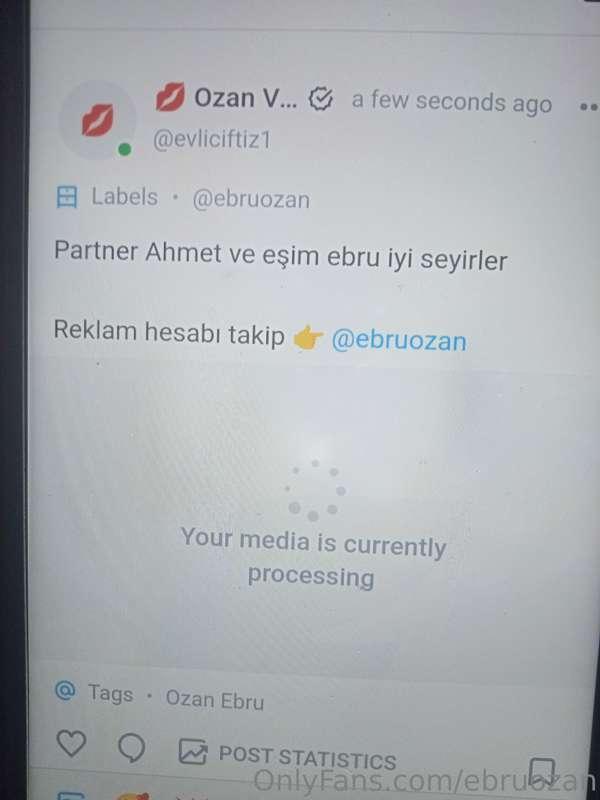 Eşim ebru ve yeni partner Ahmet e ait 13 dakika sex videosu ..