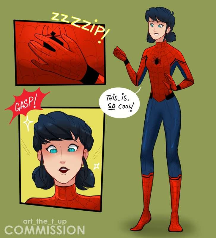 Marinette Tries Spider-man's Suit!!!