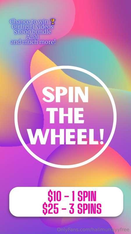 ❕SPIN THE WHEEL❕ 

So I know it's been a long week already s..