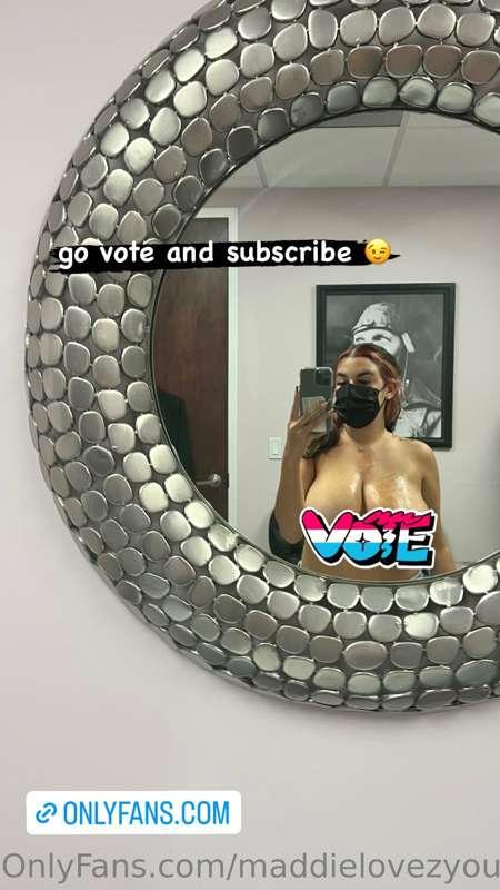 Make sure you go vote today baby 😍