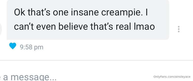 Response from my new creampie video 😍🥰