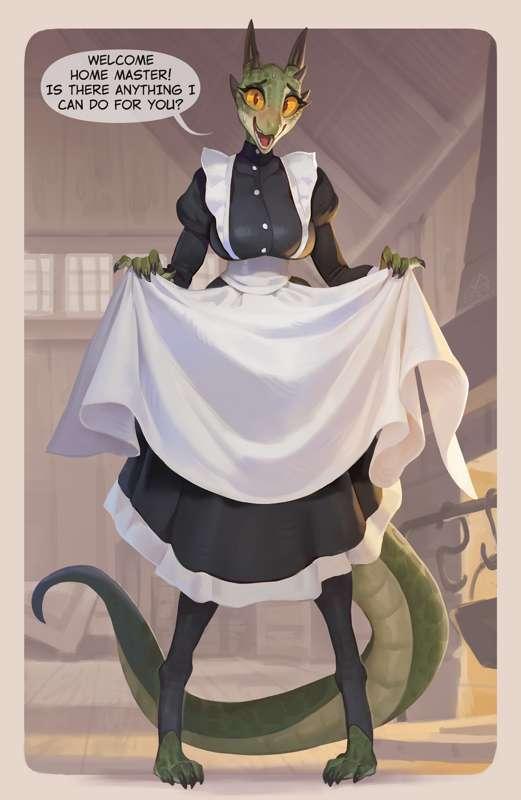Argonian Maid strip game | Part 1
