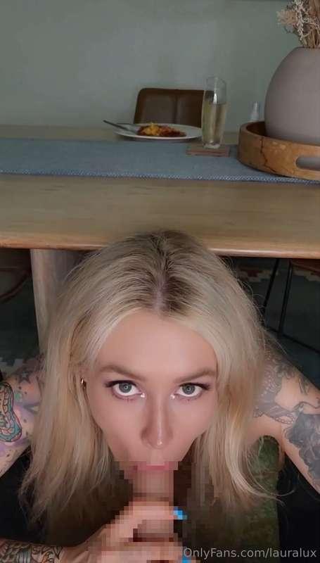 💦 SLOPPY UNDER THE TABLE BJ 💦What better way to say thank yo..