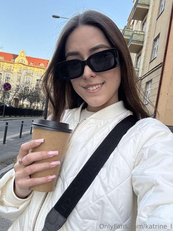 I'm enjoying the beautiful weather and a cup of fragrant cof..