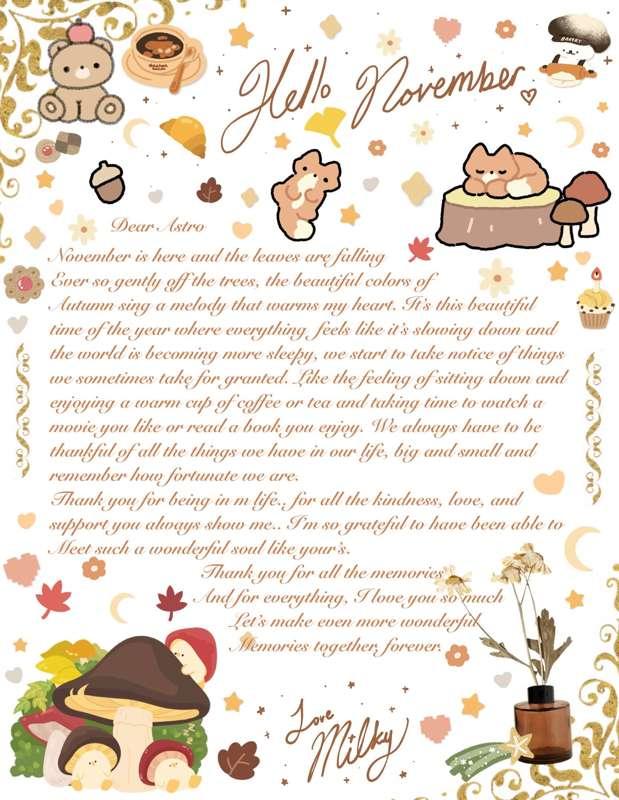 🍁 𝑀𝑜𝓃𝓉𝒽𝓁𝓎 𝐿𝑒𝓉𝓉𝑒𝓇 𝒯𝑜 𝒴𝑜𝓊 - 𝒩𝑜𝓋𝑒𝓂𝒷𝑒𝓇 🍁
