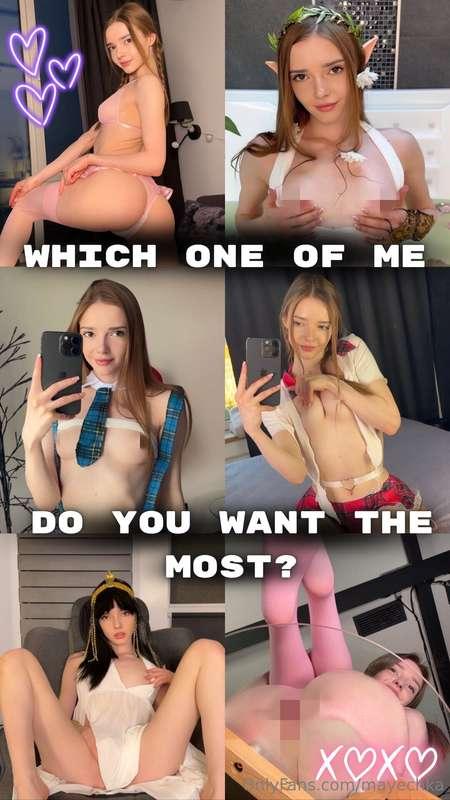 Today I play with your fantasies...Six different looks - fro..