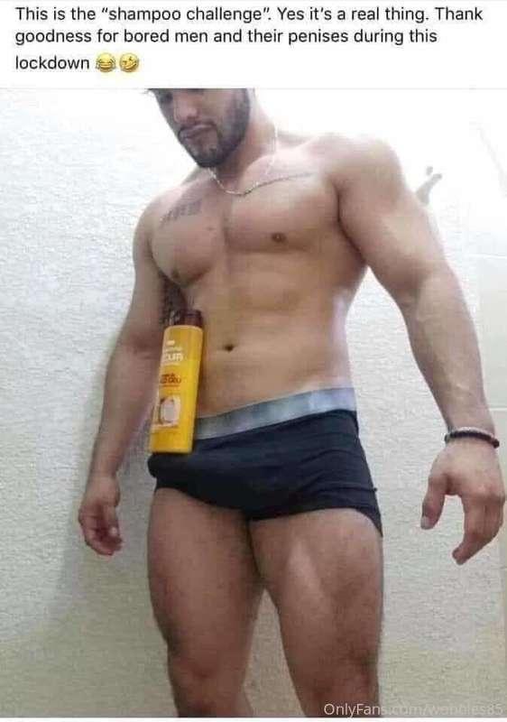 Shampoo/body wash bottle challenge... 😁 You're welcome 😉😊