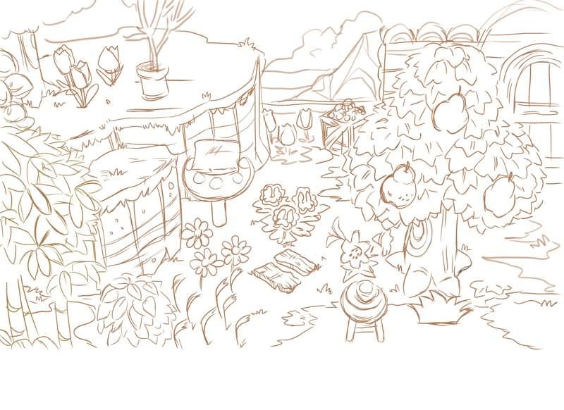 ACNH Colouring Scene #1