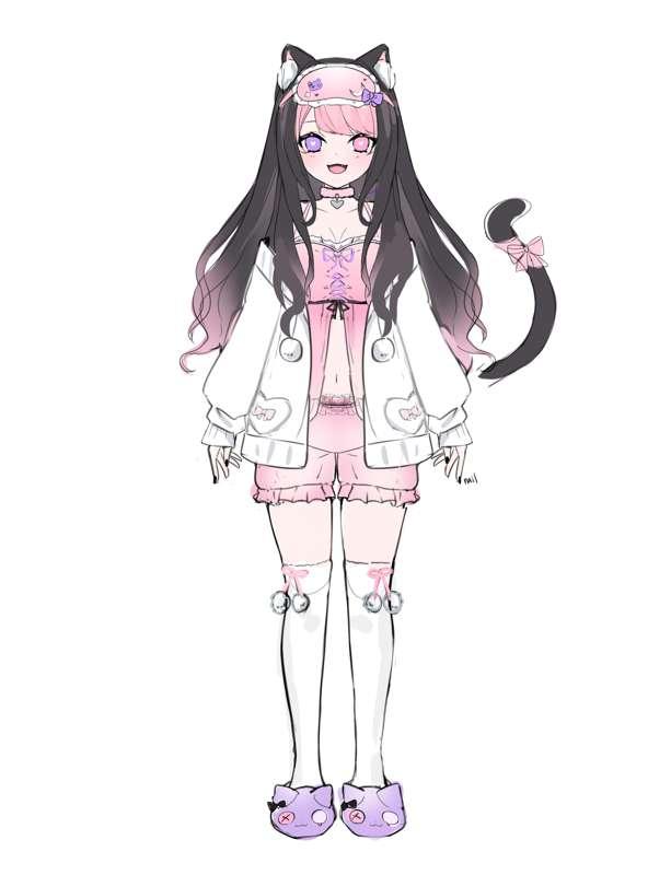 ♡ WIPs of my new pajama & winter designs ♡ [vtuber] [art] [behind the scenes]