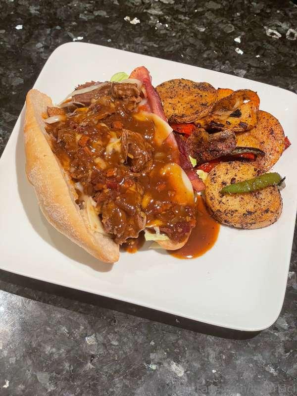 I made roast beef debris poboys tonight! 