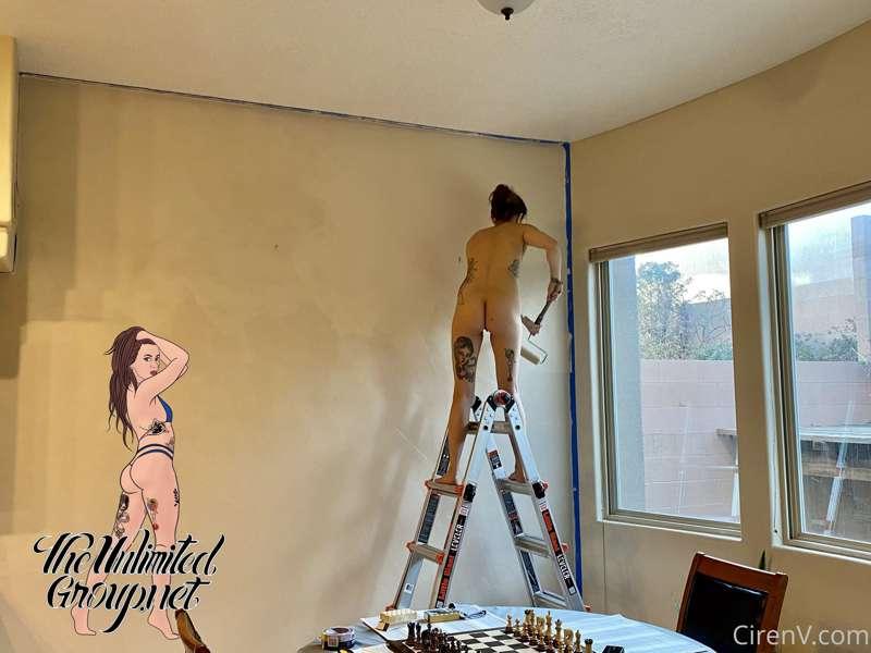 Ciren did some painting this week.