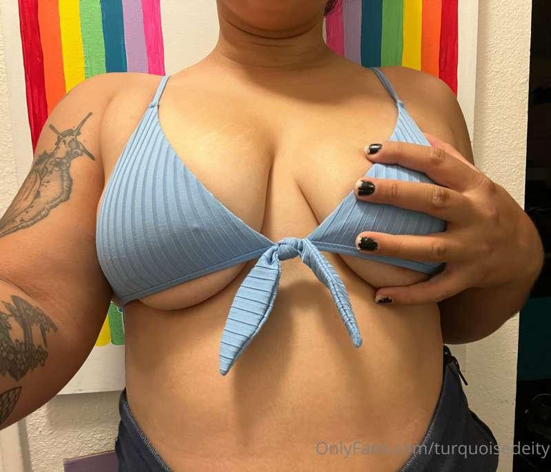 My friends say this swimsuit top is too small on me & I shou..